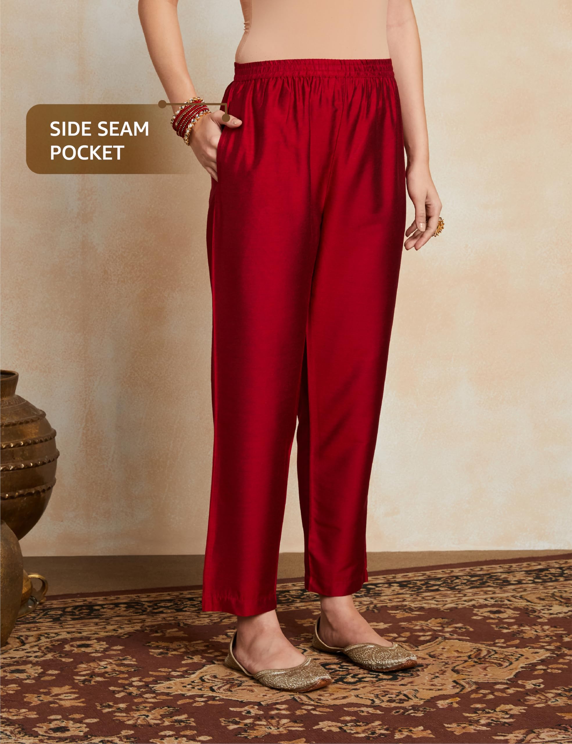 Myx Women's Embroidered Kurta Pant Set with Organza Dupatta | Salwar Suit (Available in Plus Sizes)
